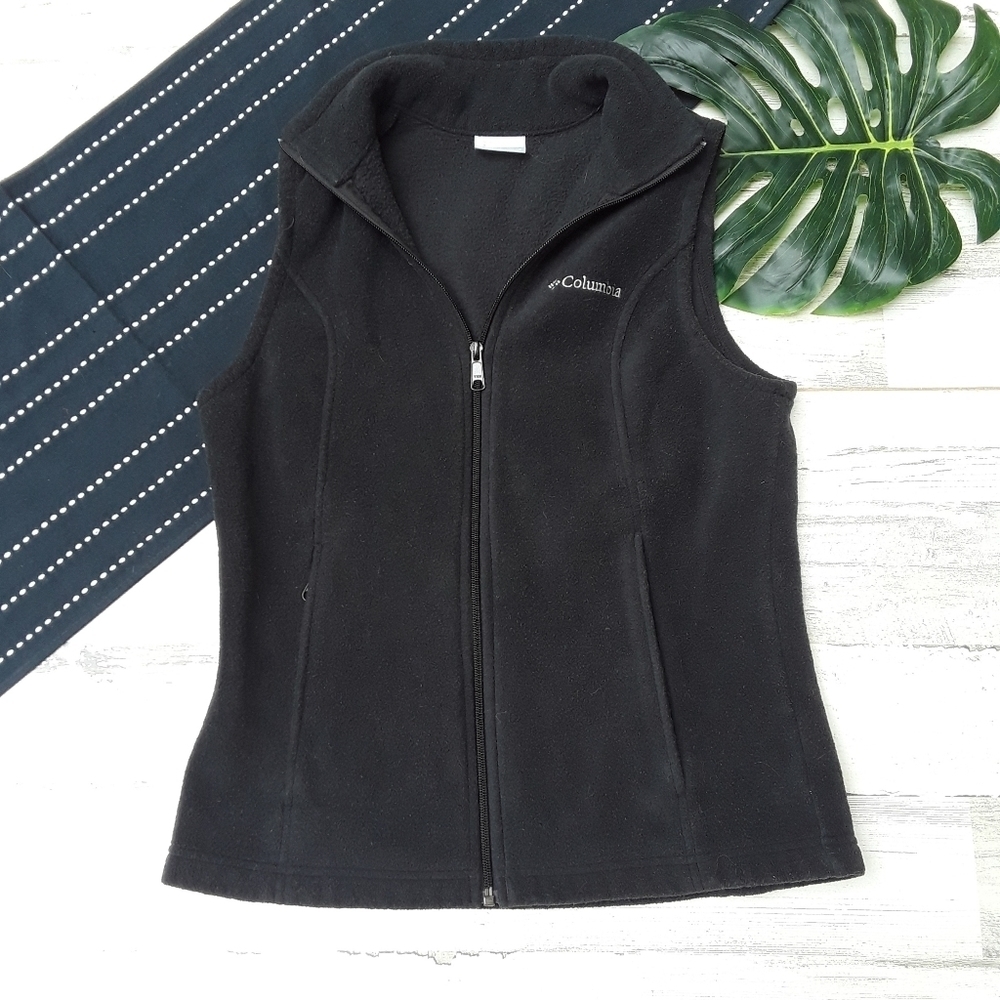 Columbia| Full Zip Fleece Vest Black Size Small